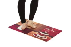 J&V TEXTILES 18" X 30" Cushioned Kitchen Floor Standing Mat (Cafe Moderno Dahlia)