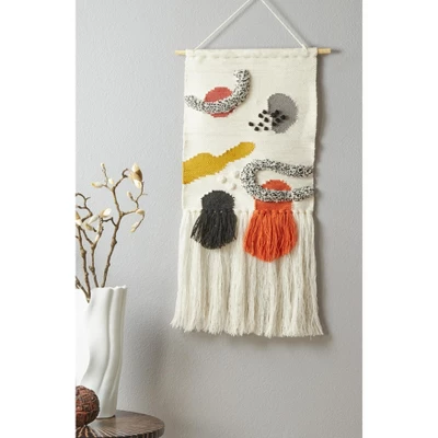 Saro Lifestyle Abstract Woven Wall Hanging, 16"x32", Multi 4 Saro Lifestyle Abstract Woven Wall Hanging, 16"x32", Multi - Image 2