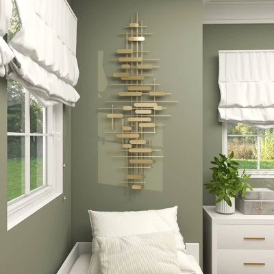 Metal Geometric Narrow Stripes Wall Decor Gold - CosmoLiving By Cosmopolitan 10 Metal Geometric Narrow Stripes Wall Decor Gold - CosmoLiving By Cosmopolitan - Image 8