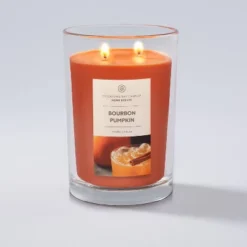 19oz Glass Jar Bourbon Pumpkin Candle - Home Scents
