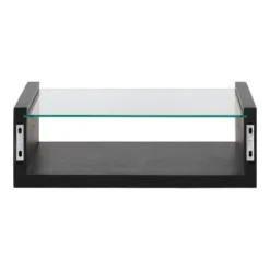 18" X 6" Holt Wood/Glass Decorative Wall Shelf Black - Kate & Laurel All Things Decor 12 18" X 6" Holt Wood/Glass Decorative Wall Shelf Black - Kate & Laurel All Things Decor -Home Shop GUEST 7ac5b5ff 9fc8 4f06 aa63 46efebdb96c5