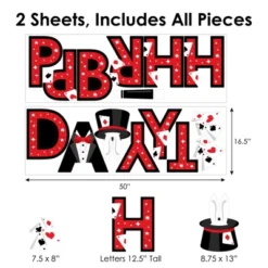 Big Dot Of Happiness Ta-Da, Magic Show - Peel And Stick Magical Birthday Party Large Banner Wall Decals - Happy Birthday -Home Shop GUEST 7cae76f9 711f 4e18 aa55 9d031819701f