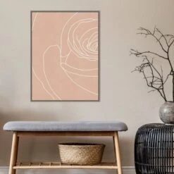 22" X 30" Blush Flowers III By Sarah Leonard Framed Canvas Wall Art Gray Wash - Amanti Art -Home Shop GUEST 7cfb60ef e14a 4141 8c43 afb2ce3446ed