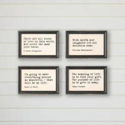 9" X 6" (Set Of 4) Quotes Wood Framed Decorative Wall Art - Storied Home -Home Shop GUEST 7e6c1c58 5de0 482e a263 cf195267dc51