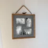 4X6 Inch 4 Photo Hanging Picture Frame Galvanized Metal And Wood Frame With MDF, Jute & Glass By Foreside Home & Garden -Home Shop GUEST 7e9e4e14 e92a 497a 909d e1fe08e4ba2d