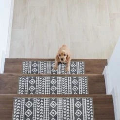 World Rug Gallery Geometric Bohemian Non-Slip Stair Treads -Home Shop GUEST 7ea5fa04 bc2d 4f24 a03d fc7dfbe05fe7