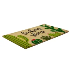 1'4" X 2'4" Looking Sharp Cactus Indoor/Outdoor Doormat Green/Black - Entryways