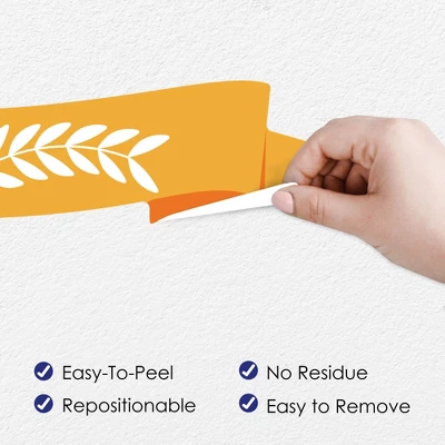 Big Dot Of Happiness Fall Pumpkin - Peel And Stick Kitchen And Home Decor Vinyl Wall Art Stickers - Wall Decals - Set Of 20 4 Big Dot Of Happiness Fall Pumpkin - Peel And Stick Kitchen And Home Decor Vinyl Wall Art Stickers - Wall Decals - Set Of 20 - Image 2