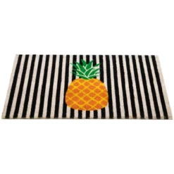 Northlight Ivory And Orange Pineapple Striped Natural Coir Outdoor Doormat 18" X 30" -Home Shop GUEST 813ba13b 9167 4fd5 951f d8d76a4b62a8