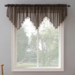24"x51" Erica Crushed Sheer Voile Ascot Valance - No. 918 -Home Shop GUEST 8313db00 df90 4f56 bd7f d9397fb8edd7