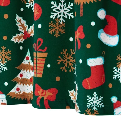 Trinity Velvet Christmas Snowman And Falling Snowflake Pattern Short Curtains 5 Trinity Velvet Christmas Snowman And Falling Snowflake Pattern Short Curtains - Image 3
