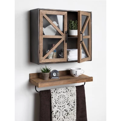 Mace Decorative Farmhouse Wall Mounted Double Door Storage Cabinet - Kate & Laurel All Things Decor 7 Mace Decorative Farmhouse Wall Mounted Double Door Storage Cabinet - Kate & Laurel All Things Decor - Image 5