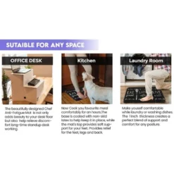 Chalkboard Chefs Designer Chef Oil & Stain Resistant Anti-Fatigue Kitchen Floor Mat -Home Shop GUEST 8780ac63 e163 4460 85f3 a6f24625231c 1