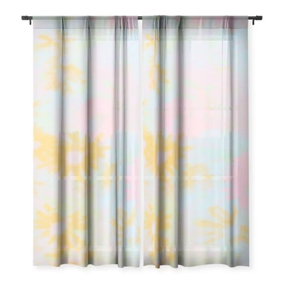 SunshineCanteen Gentle Flowers Single Panel Sheer Window Curtain - Deny Designs 4 SunshineCanteen Gentle Flowers Single Panel Sheer Window Curtain - Deny Designs - Image 2