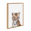 18" X 24" Sylvie Baby Tiger Framed Canvas Wall Art By Amy Peterson Natural - Kate And Laurel -Home Shop GUEST 881b5c2a bc4b 4ba8 a316 5cbb1b880276