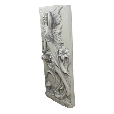 Northlight 31" Ivory Fairy And Lily Flower Wall Plaque 4 Northlight 31" Ivory Fairy And Lily Flower Wall Plaque - Image 2