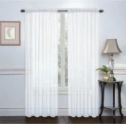 GoodGram 2 Piece Rod Pocket Elegant Sheer Voile Curtain Panels 28 GoodGram 2 Piece Rod Pocket Elegant Sheer Voile Curtain Panels -Home Shop GUEST 89531b66 274f 471b 8696 755f0d5eec51