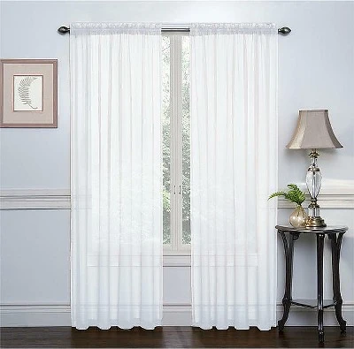 GoodGram 2 Piece Rod Pocket Elegant Sheer Voile Curtain Panels 14 GoodGram 2 Piece Rod Pocket Elegant Sheer Voile Curtain Panels - Image 12