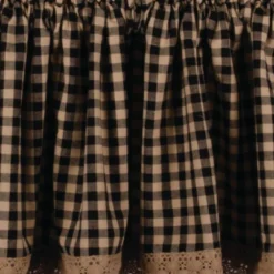 Home Collections By Raghu Heritage House Check Lace Valance, Black 72x15.5 5 Home Collections By Raghu Heritage House Check Lace Valance, Black 72x15.5 -Home Shop GUEST 89720eb7 497b 4dba abfa d6366f898d69