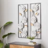 Set Of 2 Metal Floral Wall Decors With Black Frame White - Olivia & May 2 Set Of 2 Metal Floral Wall Decors With Black Frame White - Olivia & May -Home Shop GUEST 8b275835 70f3 4a72 9f28 cb31a4d47755