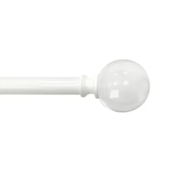 Decorative Drapery Curtain Rod With Acrylic Ball Finials White - Lumi Home Furnishings -Home Shop GUEST 8cf74cf5 243f 448c 9ddd 40a265493504