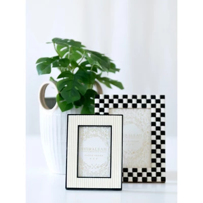 Shiraleah Black And White Ariston Woven 5x7 Picture Frame 3 Shiraleah Black And White Ariston Woven 5x7 Picture Frame