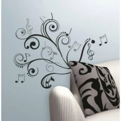 Music Note Scroll Peel And Stick Wall Decal Black - RoomMates 7 Music Note Scroll Peel And Stick Wall Decal Black - RoomMates -Home Shop GUEST 8e3923cc 3726 4a62 a05e 3fe402a6f989
