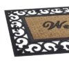 Kate Aurora 18"x30" Rectangular Fleur De Lis Outdoor Heavy Duty Rubber & Coir Skid Resistant Welcome Door Mat - Black -Home Shop GUEST 8eaa2efb 741d 4676 8f83 63c1af2f39b2