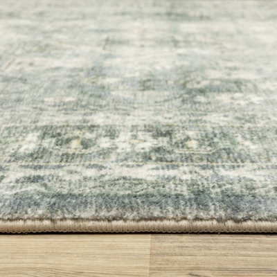 Salina Distressed Traditional Area Rug Blue/Ivory - Captiv8e Designs 6 Salina Distressed Traditional Area Rug Blue/Ivory - Captiv8e Designs - Image 4