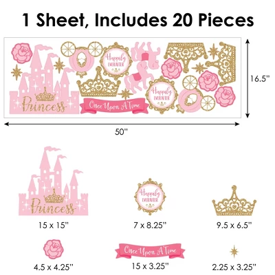 Big Dot Of Happiness Little Princess Crown - Peel And Stick Nursery And Kids Room Vinyl Wall Art Stickers - Wall Decals - Set Of 20 8 Big Dot Of Happiness Little Princess Crown - Peel And Stick Nursery And Kids Room Vinyl Wall Art Stickers - Wall Decals - Set Of 20 - Image 6
