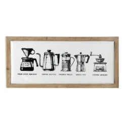 Metal Kitchen Wall Decor With Brown Frame White - Olivia & May -Home Shop GUEST 91036e1b ff3f 4806 b901 93c74b7ddabc