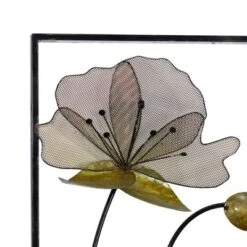 Metal Floral Wall Decor With Black Frame Set Of 2 Black - Olivia & May -Home Shop GUEST 9124369c f0ab 4111 8387 a7193dfdcc30