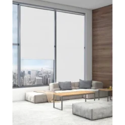 1pc Blackout Tear-to-Fit Vinyl Roller Window Shade White - Lumi Home Furnishings 15 1pc Blackout Tear-to-Fit Vinyl Roller Window Shade White - Lumi Home Furnishings -Home Shop GUEST 93e21c1e f5c7 4326 94c6 6625c9eeec49