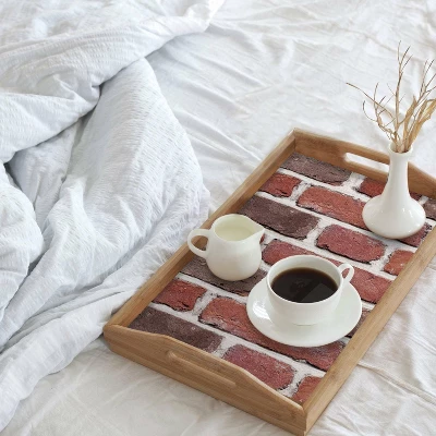 Brick Peel And Stick Giant Wall Decal Red - RoomMates 3 Brick Peel And Stick Giant Wall Decal Red - RoomMates