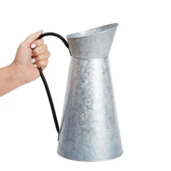 Juvale Rustic-Style Galvanized Pitcher Vase With Handle, Metal Watering Can For Farmhouse-Style Home Decor, Table Centerpieces, 12 In -Home Shop GUEST 983fc044 1c56 42ce b4fd c7404e1fcf70