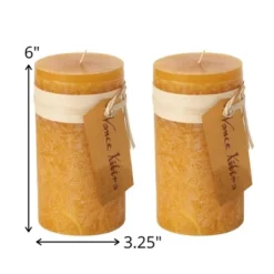 Brown Sugar Pillar Candles - Set Of 2 -Home Shop GUEST 9979771a c117 4800 b428 6721c0ea755b