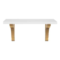 18" Corblynd Traditional Wood Wall Shelf White - Kate & Laurel All Things Decor -Home Shop GUEST 9a9e09fb 31b3 4c45 8a1f d71bbd076cfa