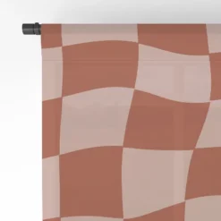 MariaMariaCreative Play Checkers Blush Single Panel Sheer Window Curtain - Deny Designs -Home Shop GUEST 9c984077 9d5b 4371 8d08 8f71f74d8da2