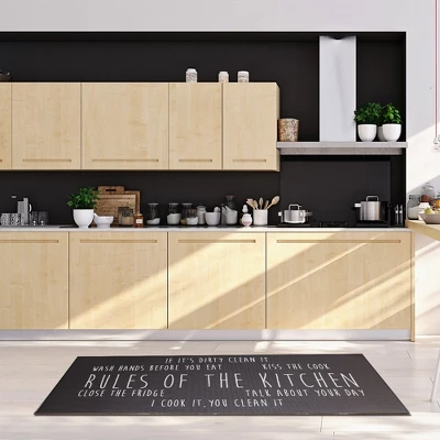 J&V TEXTILES 20" X 55" Oversized Cushioned Anti-Fatigue Kitchen Runner Mat (Rules Of The Kitchen) 4 J&V TEXTILES 20" X 55" Oversized Cushioned Anti-Fatigue Kitchen Runner Mat (Rules Of The Kitchen) - Image 2