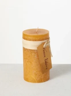 Brown Sugar Pillar Candles - Set Of 2