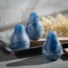 English Blue Timber Pear Candles - Set Of 3 -Home Shop GUEST 9e938c07 1439 4ce8 9b60 fcf9e3032418