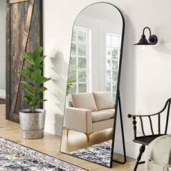 Dabria 64"×21" Floor Mirror, Standing Mirror Smooth Arched Top Mirror, Bedroom Living Room Wall Mirror - The Pop Home -Home Shop GUEST a00bf689 83a6 4aae 8580 3f834218a598