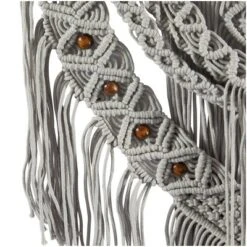 Cotton Macrame Intricately Weaved Wall Decor With Beaded Fringe Tassels - Olivia & May -Home Shop GUEST a327d92d 6378 4a8c 8e90 1a205611954b