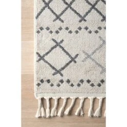 NuLOOM Alara Modern Trellis Tassel Area Rug -Home Shop GUEST a669e05d d82e 4776 ad46 f94ffc5a0b56