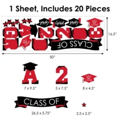 Big Dot Of Happiness Red Class Of 2023 Graduation Party Wall Decals Set Of 20 -Home Shop GUEST a8446854 5c2c 4324 a000 410f8a593fba