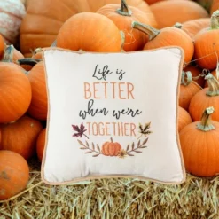 C&F Home 10" X 10" Life Is Better When We're Together Harvest Embroidered Fall Throw Pillow -Home Shop GUEST a88ba397 a162 40e5 b740 83b6e0a64d58