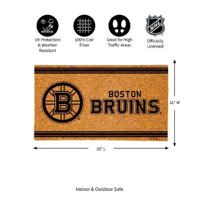 Evergreen Boston Bruins Logo Turf Mat, Brown- 28 X 16 Inches Indoor Outdoor Doormat 4 Evergreen Boston Bruins Logo Turf Mat, Brown- 28 X 16 Inches Indoor Outdoor Doormat - Image 2