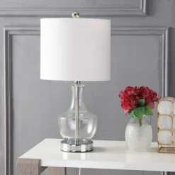 20" Glass Colette Mini Table Lamp (Includes Energy Efficient Light Bulb) - JONATHAN Y -Home Shop GUEST acec298a 79bf 4d8a b5f3 b4d4806d152e