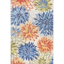 NuLOOM Rosana Floral Machine Washable Indoor/Outdoor Area Rug -Home Shop GUEST ade51b49 2706 4c8f 9c3c 494e5dc90c5d