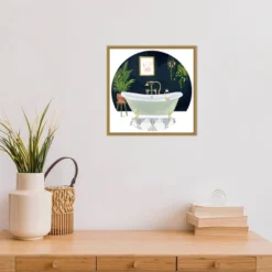 16" X 16" Homebody Collection C Bath By Victoria Borges Framed Canvas Wall Art Gold - Amanti Art -Home Shop GUEST ae060875 7507 4ff5 b49f 57dd902900c7